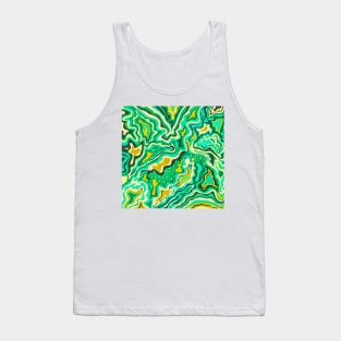 Aquamarine Artic Lime Green Inkscape Tank Top